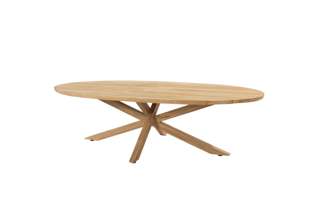 Prado low dining tafel onderstel voor ovaal tafelblad 240 x 115 cm.