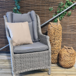 Sierkussen 45x45 piping Panama linnen