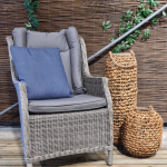 Sierkussen 45x45 piping Panama safier blue