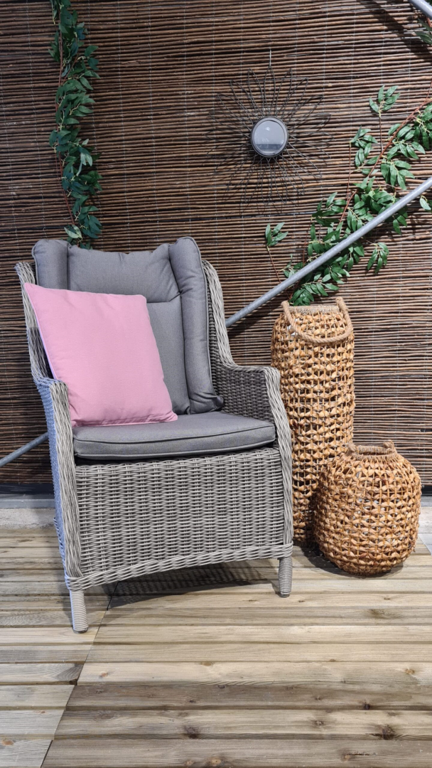 Sierkussen 45x45 piping Panama soft pink