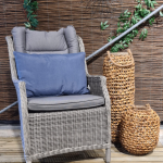 Sierkussen 60x40 piping Panama safier blue