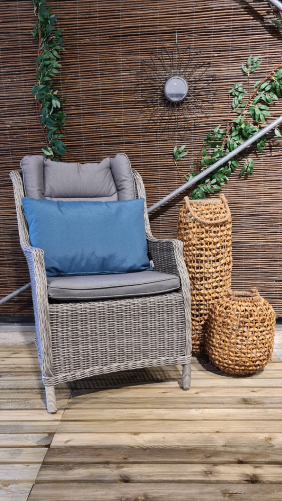 Sierkussen 60x40 piping Panama Sea blue