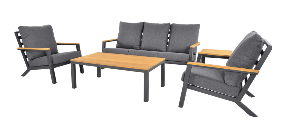 Stoel-bank loungeset Baboe | Antraciet