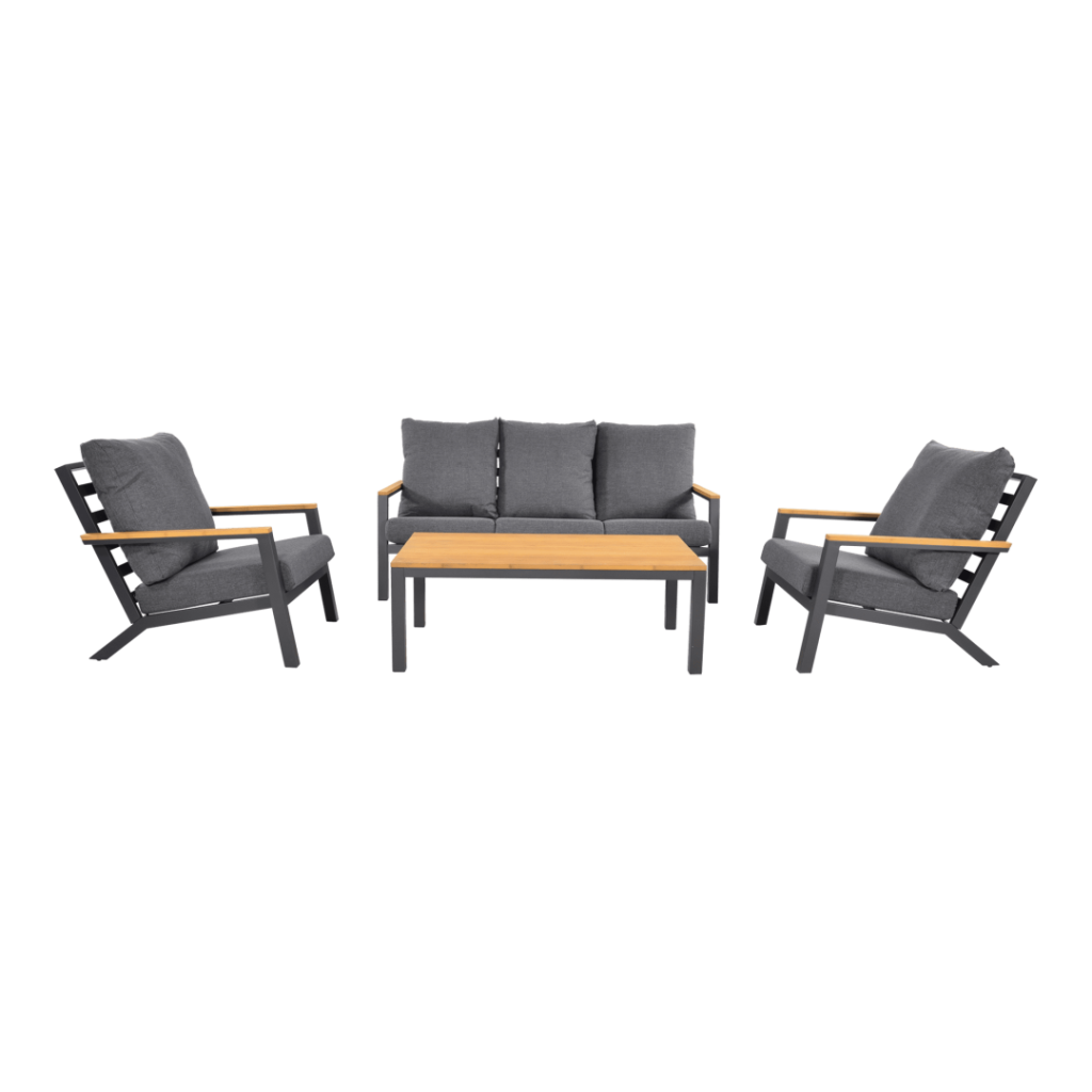 Stoel-bank loungeset Baboe | Antraciet