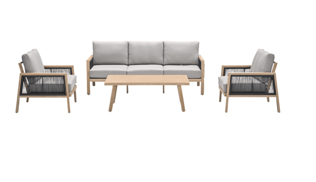 Stoel-bank loungeset Decala 4-dlg