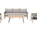 Stoel-bank loungeset Decala 4-dlg