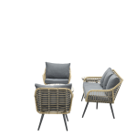 Stoel-bank loungeset Margriet 5-dlg