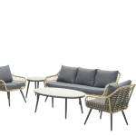 Stoel-bank loungeset Margriet 5-dlg