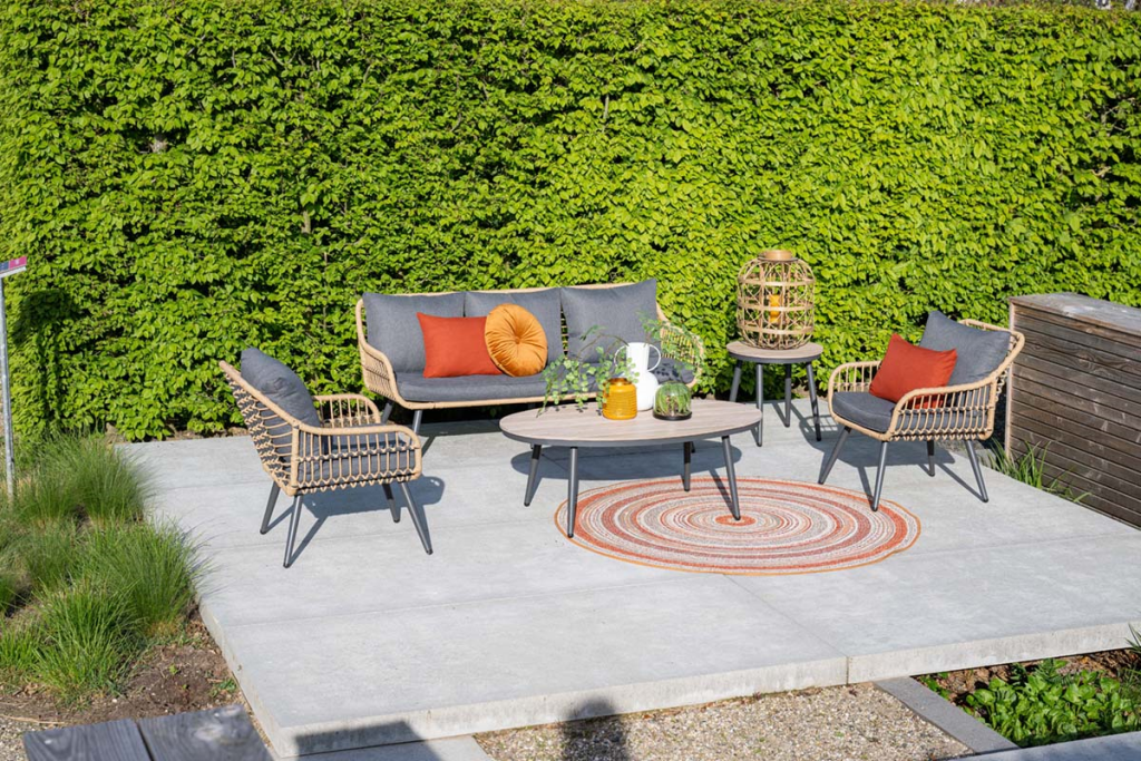 Stoel-bank loungeset Margriet 5-dlg