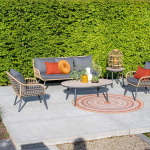 Stoel-bank loungeset Margriet 5-dlg