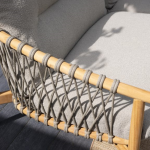 Stoel-bank loungeset Nora 3-dlg + Loungetafel Finn