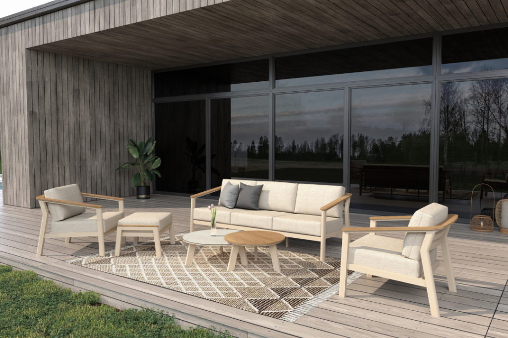 Stoel-bank loungeset Olivia 3-dlg