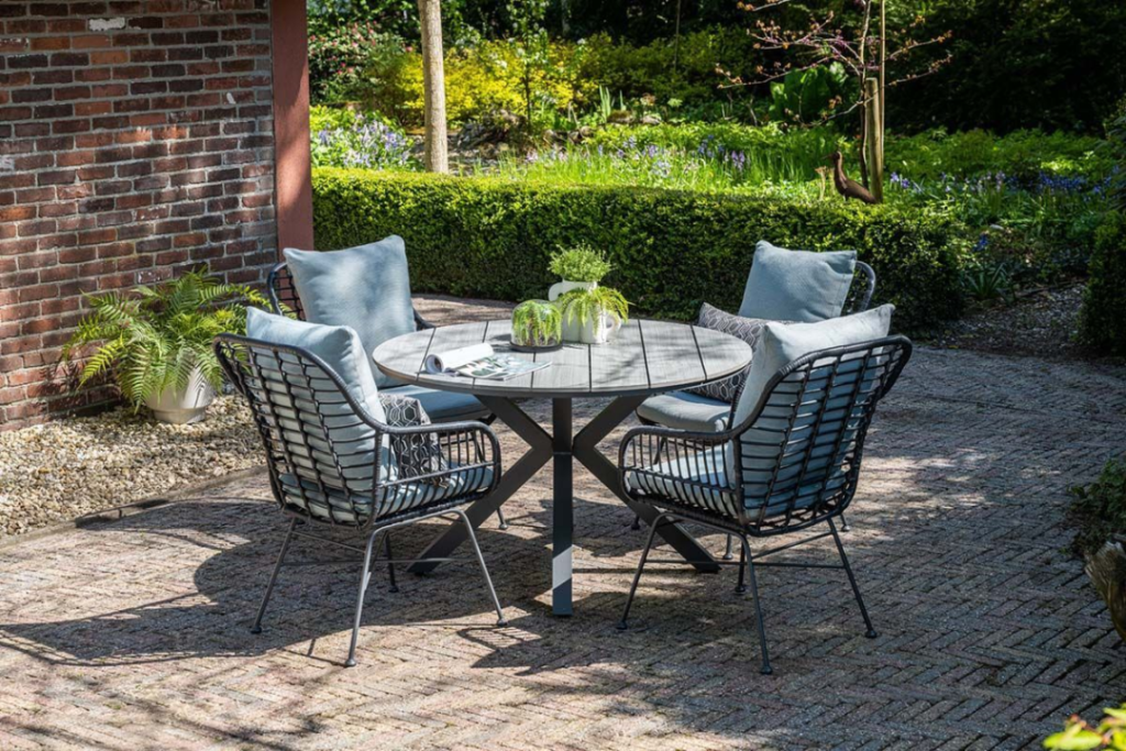 Tafel Edison Grey teak - Ø 122 cm