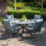 Tafel Edison Grey teak - Ø 122 cm