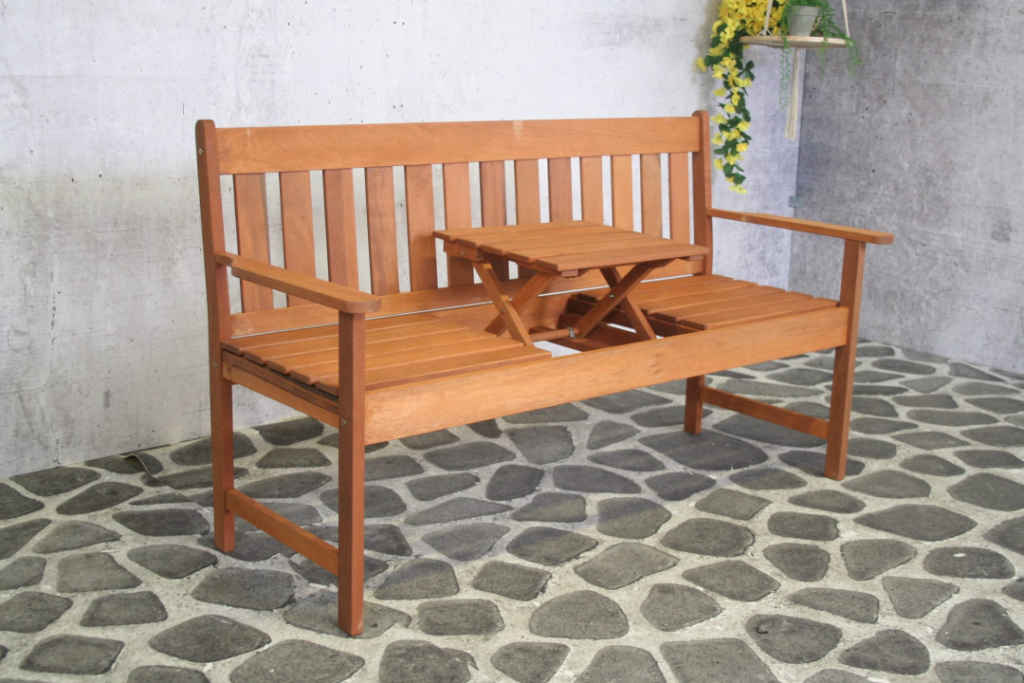 Tuinbank Vegas | Uitklapbare tafel