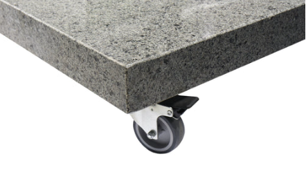 Wielen voor granieten voet 90/125/180 kg. (set van 4)