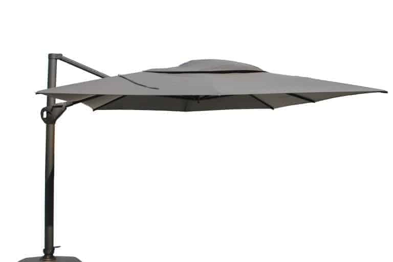 Zweefparasol Hacienda grijs - 3x4 mtr