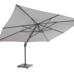 Zweefparasol Hacienda grijs - 3x4 mtr