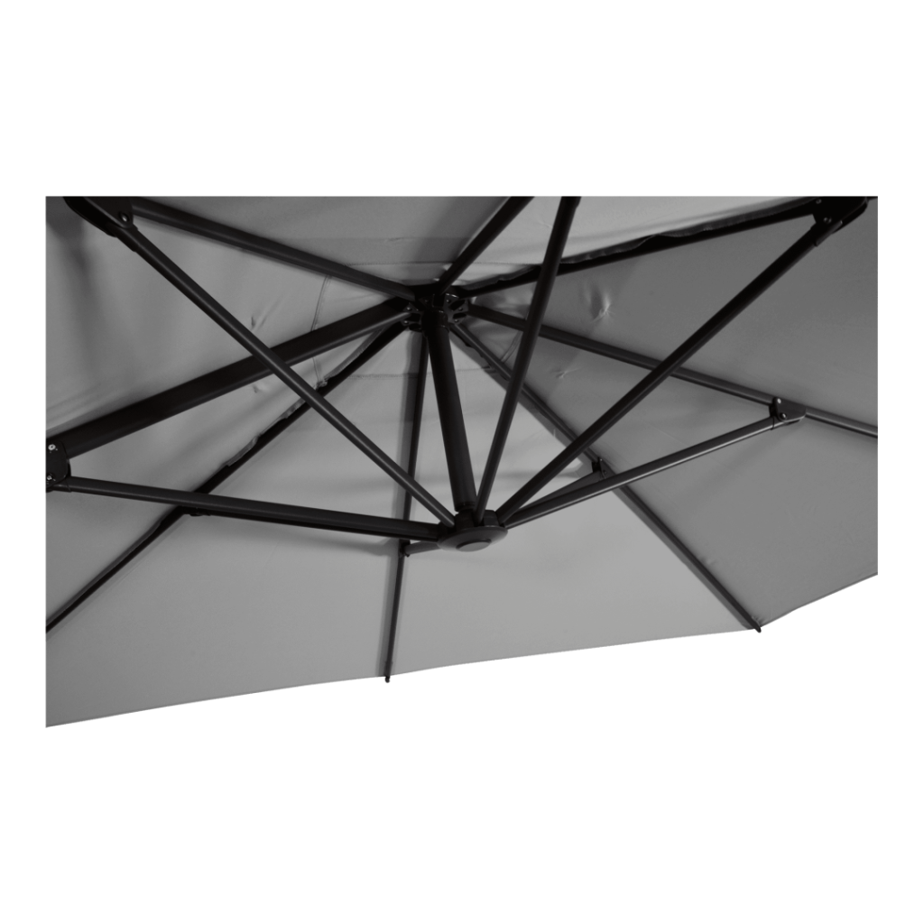 Zweefparasol Libra grijs 2,5x2,5mtr