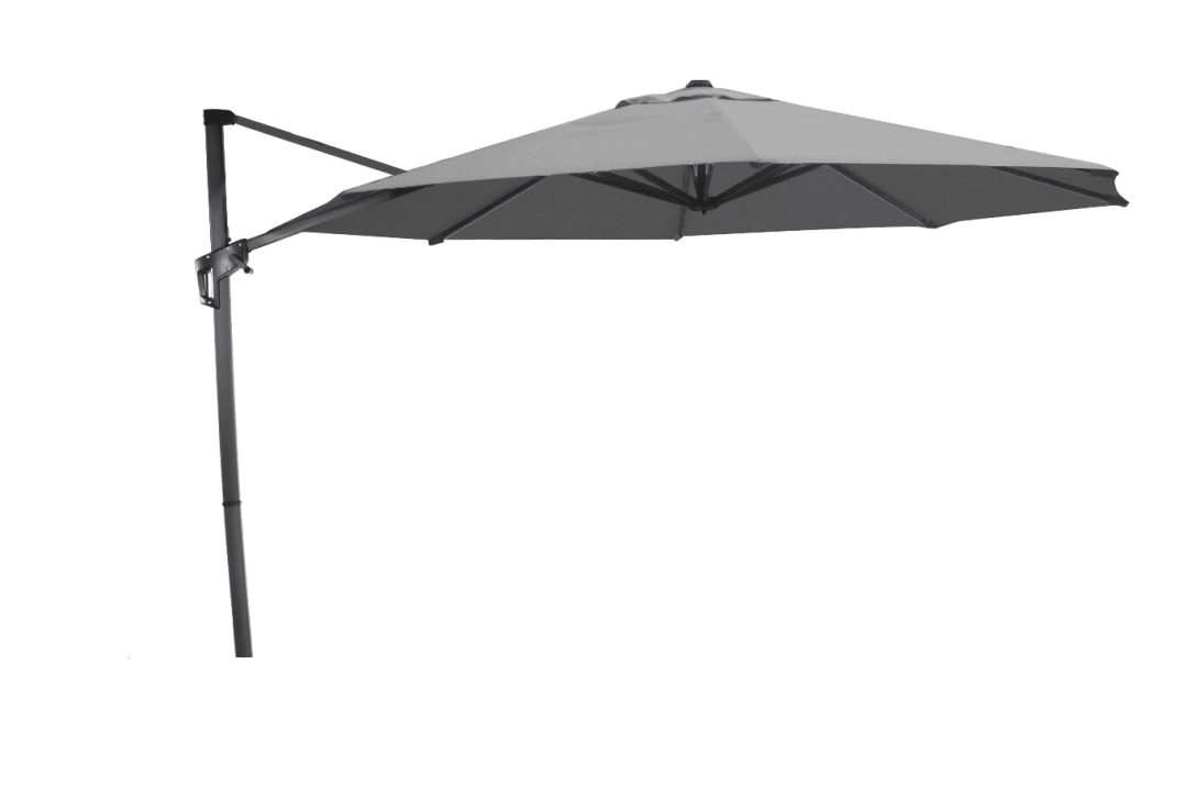 Zweefparasol Virgo grijs zonder volant Ø3,5mtr