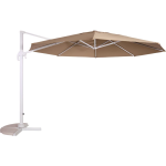 Zweefparasol Virgo sand/wit zonder volant Ø3,5mtr