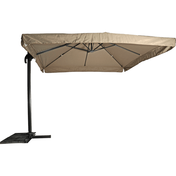 Zweefparasol Virgo taupe 3x3mtr