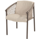 Dining tafel Arizona kiezel-vorm 240 cm + Dining stoel Allora terre