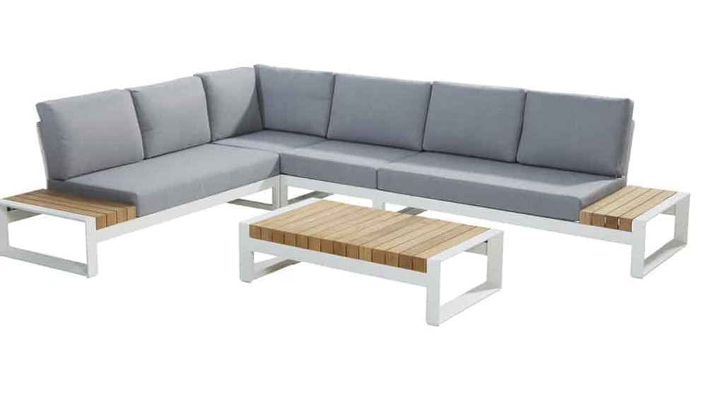 Hoek loungeset Matisse wit 4-dlg