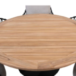 Low dining tafel Saba antraciet - Ø 160 cm