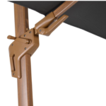 Zweefparasol VirgoFlex houtlook grijs Ø3,5 mtr