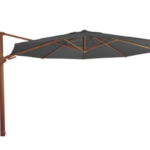 Zweefparasol VirgoFlex houtlook grijs Ø3,5 mtr