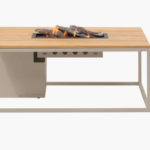 Cosiloft lounge tafel sandy begie / teak top