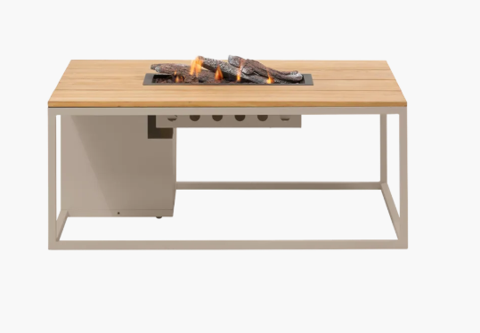 Cosiloft lounge tafel sandy begie / teak top