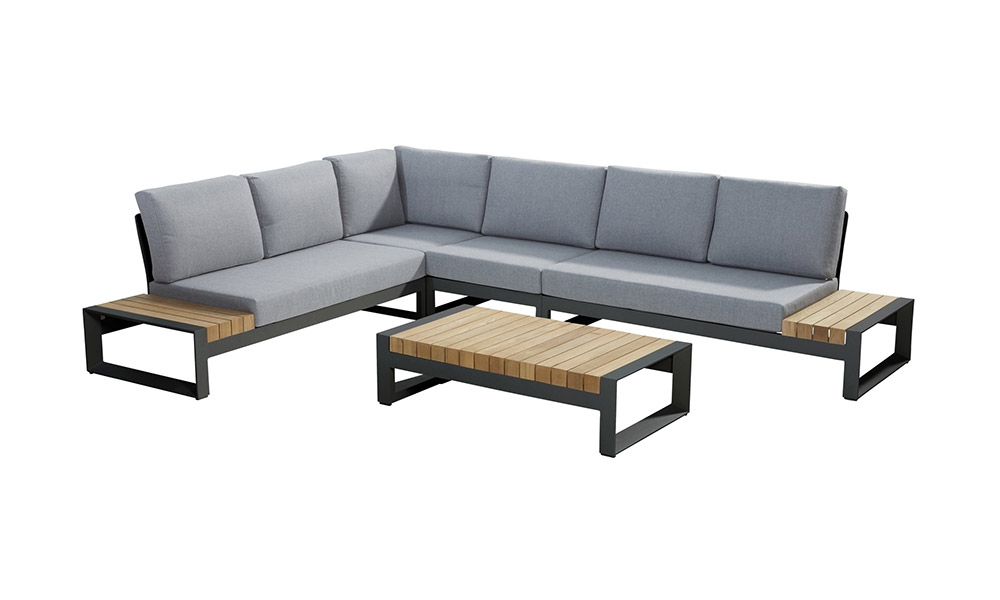Hoek loungeset Matisse antraciet 5-dlg