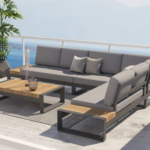 Hoek loungeset Matisse antraciet 5-dlg