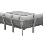 Lounge-dining set Monti taupe 5-dlg