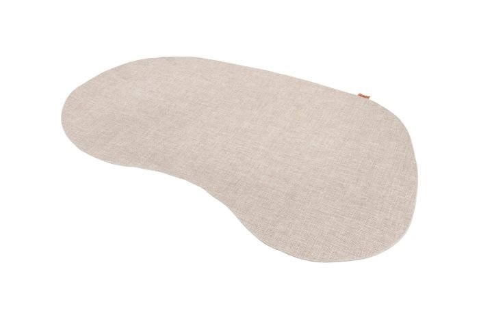Outdoor vloerkleed kidney-vorm 200 x 290 cm. oyster