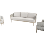 Stoel-bank loungeset Eva 3-dlg