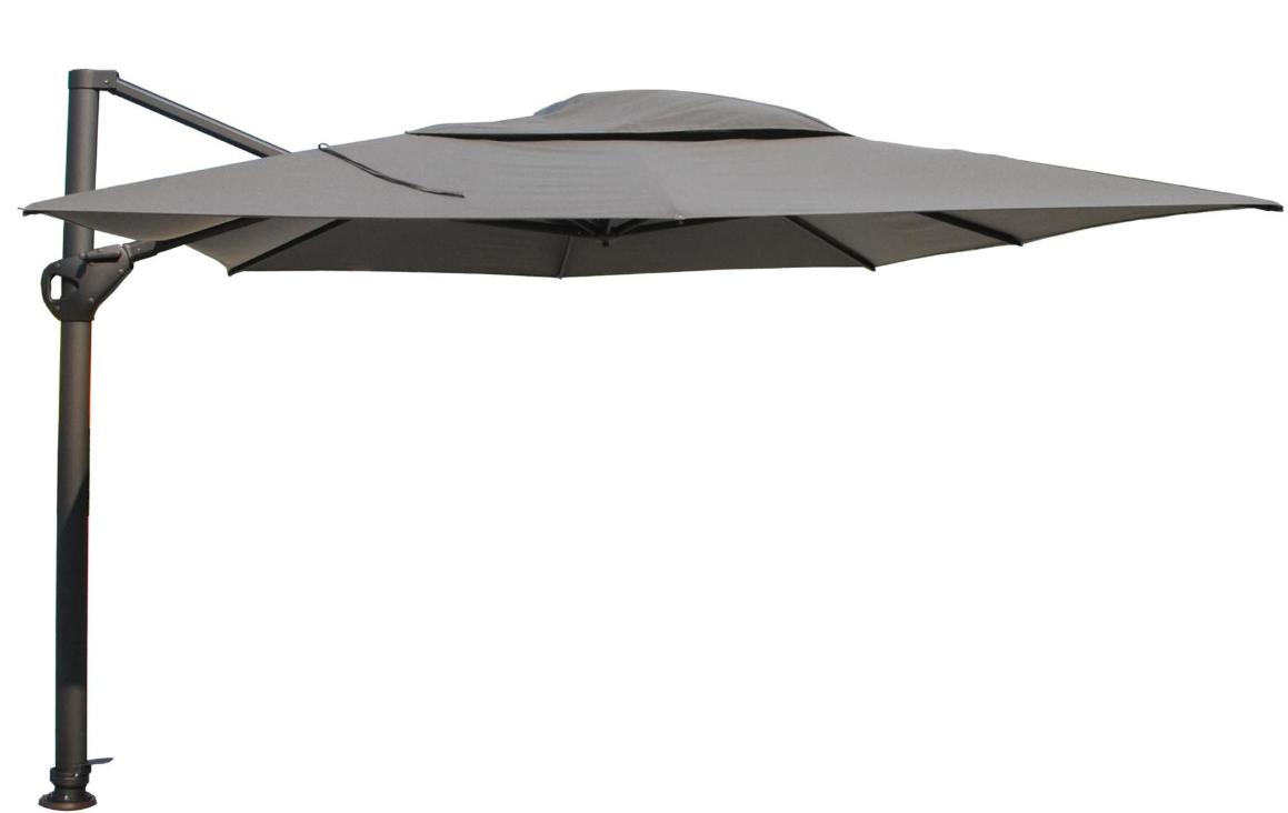 Zweefparasol Hacienda Antraciet 3x4 mtr