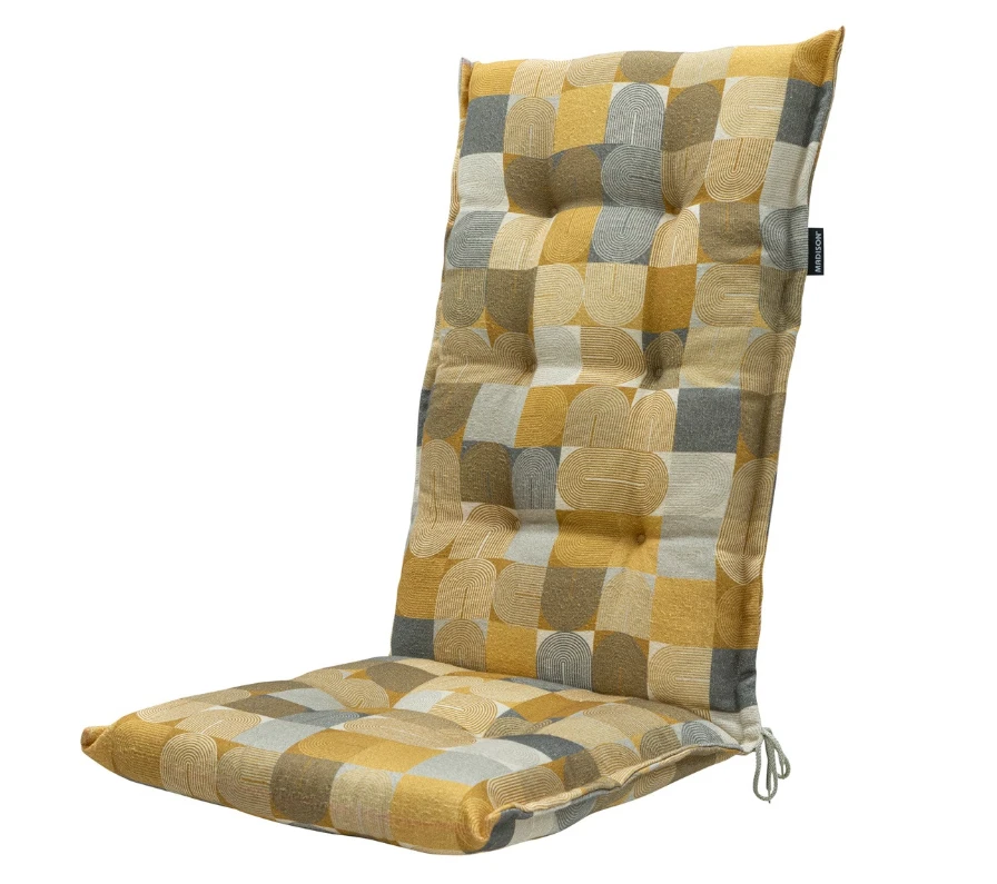 Kussen hoge rug 123x50 outdoor + Jacky Mustard