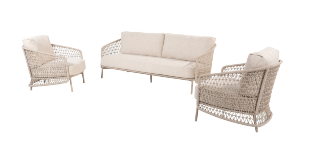 Stoel-bank loungeset Puccini 3-dlg