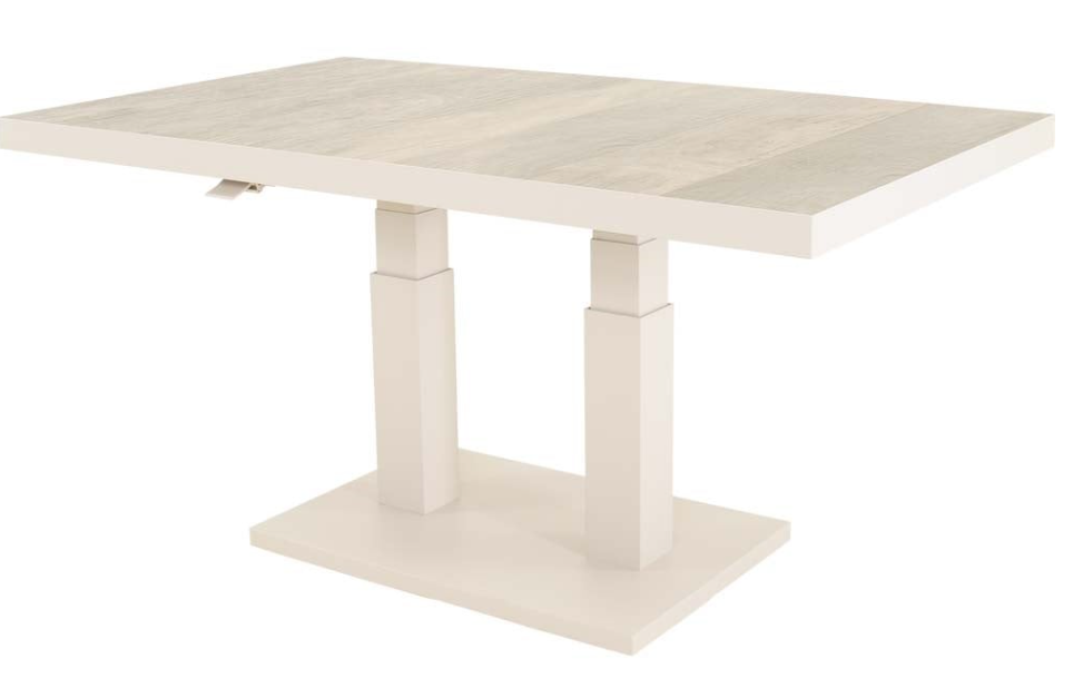 Loungetafel verstelbaar Prato Crema, 140x85cm