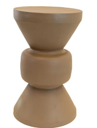 Bijzettafel Louis Ø 30 cm taupe