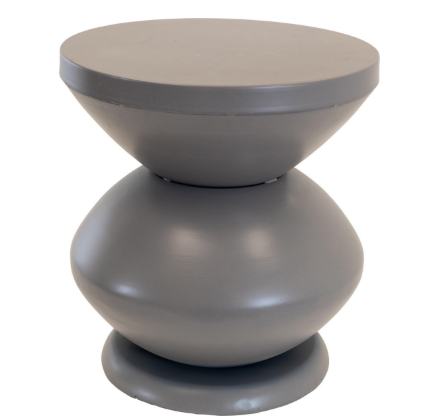 Bijzettafel Louis Ø35 cm grijs