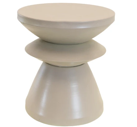 Bijzettafel Louis Ø36 cm licht grijs