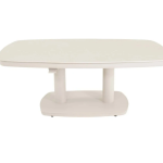 Loungetafel verstelbaar Geneva Crema Deens ovaal - 135x83cm