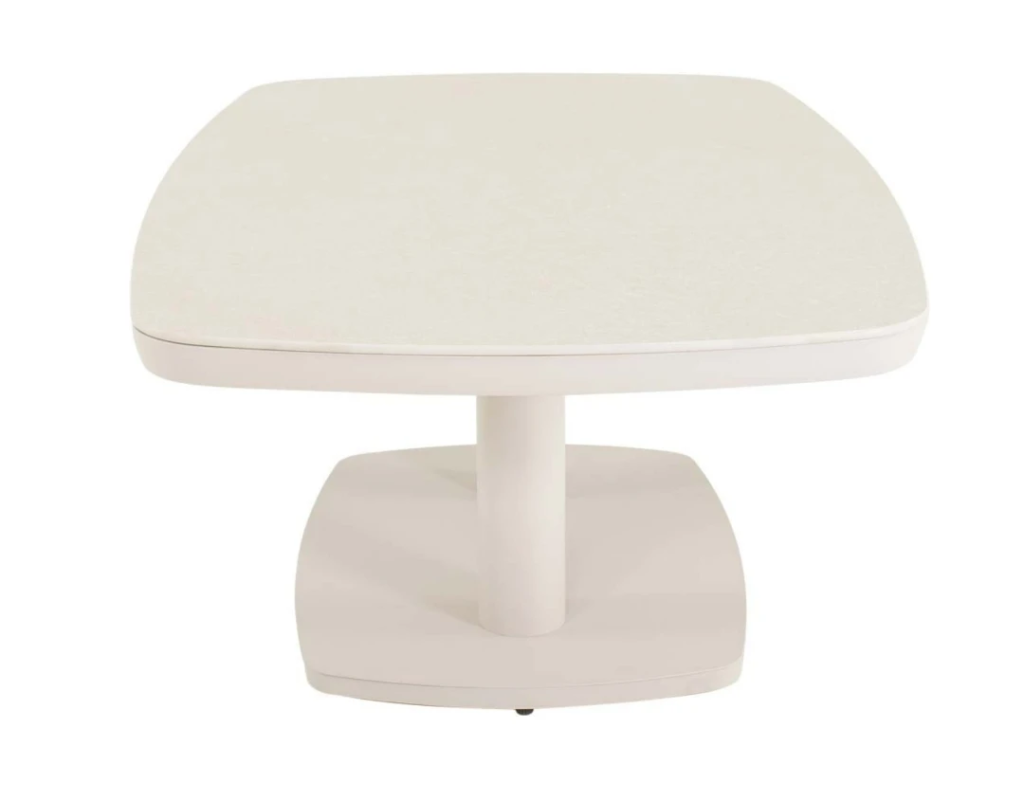 Loungetafel verstelbaar Geneva Crema Deens ovaal - 135x83cm