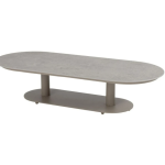 Boaz ovale salontafel latte met keramisch tafelblad, 150 x 65 cm (H 35)