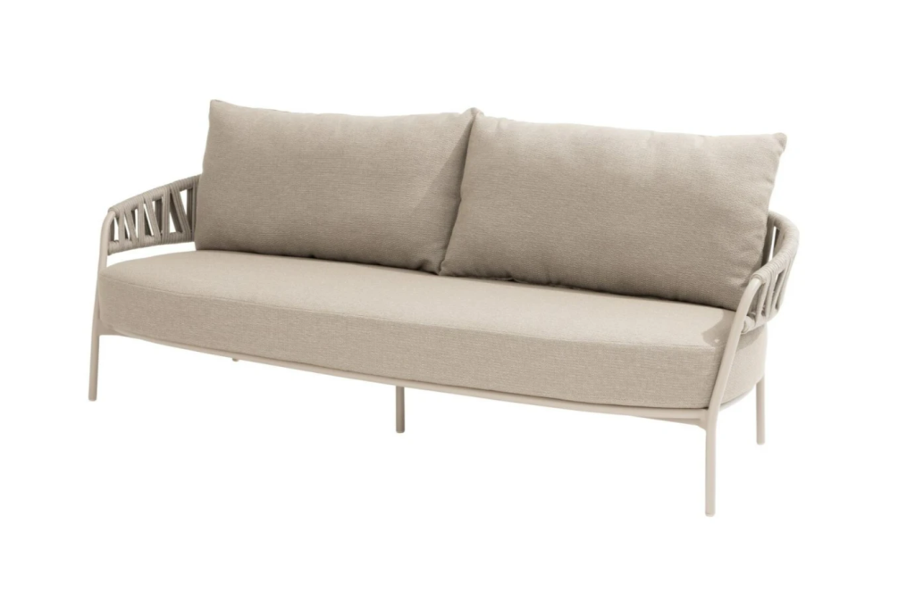 Calma 3-zits bank latte incl. 3 kussens