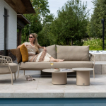 Calma 3-zits bank latte incl. 3 kussens